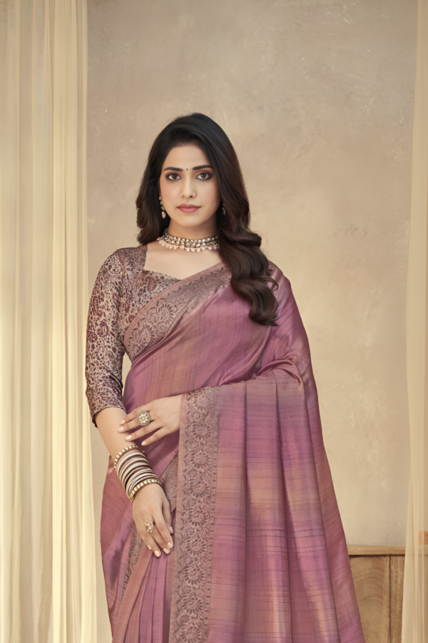 Mauve  Soft Silk Saree