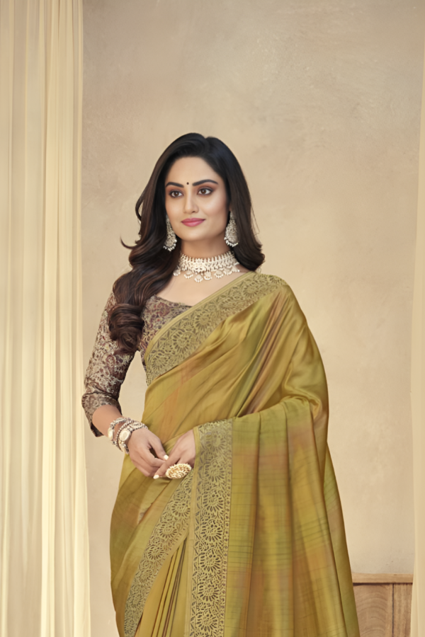 Golden Silk Tassal Saree