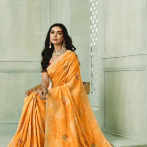 Silk Mustard Traditional Saree
